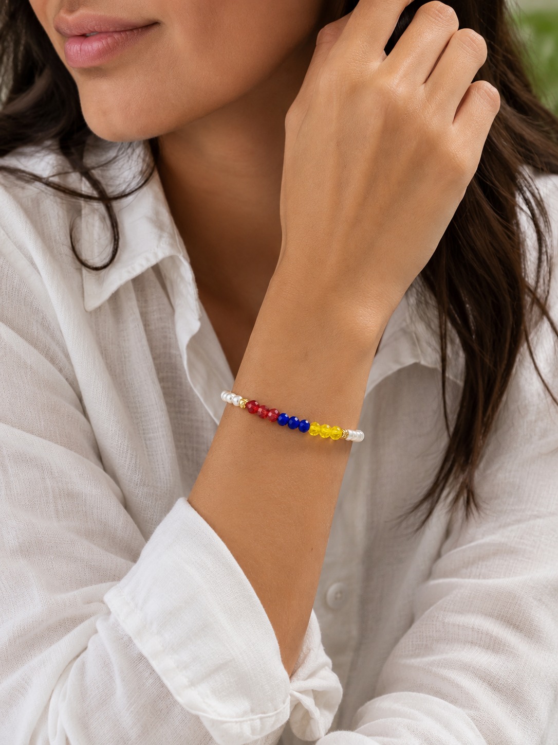 PULSERA COLOMBIA PERLA VIDRIO