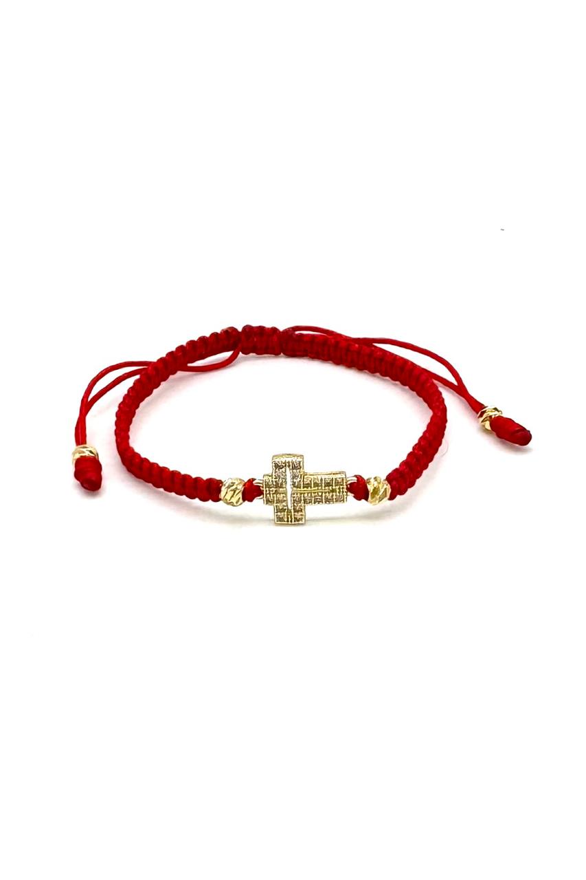 PULSERA CRUZ MICRO ZIRCÓN RODIO