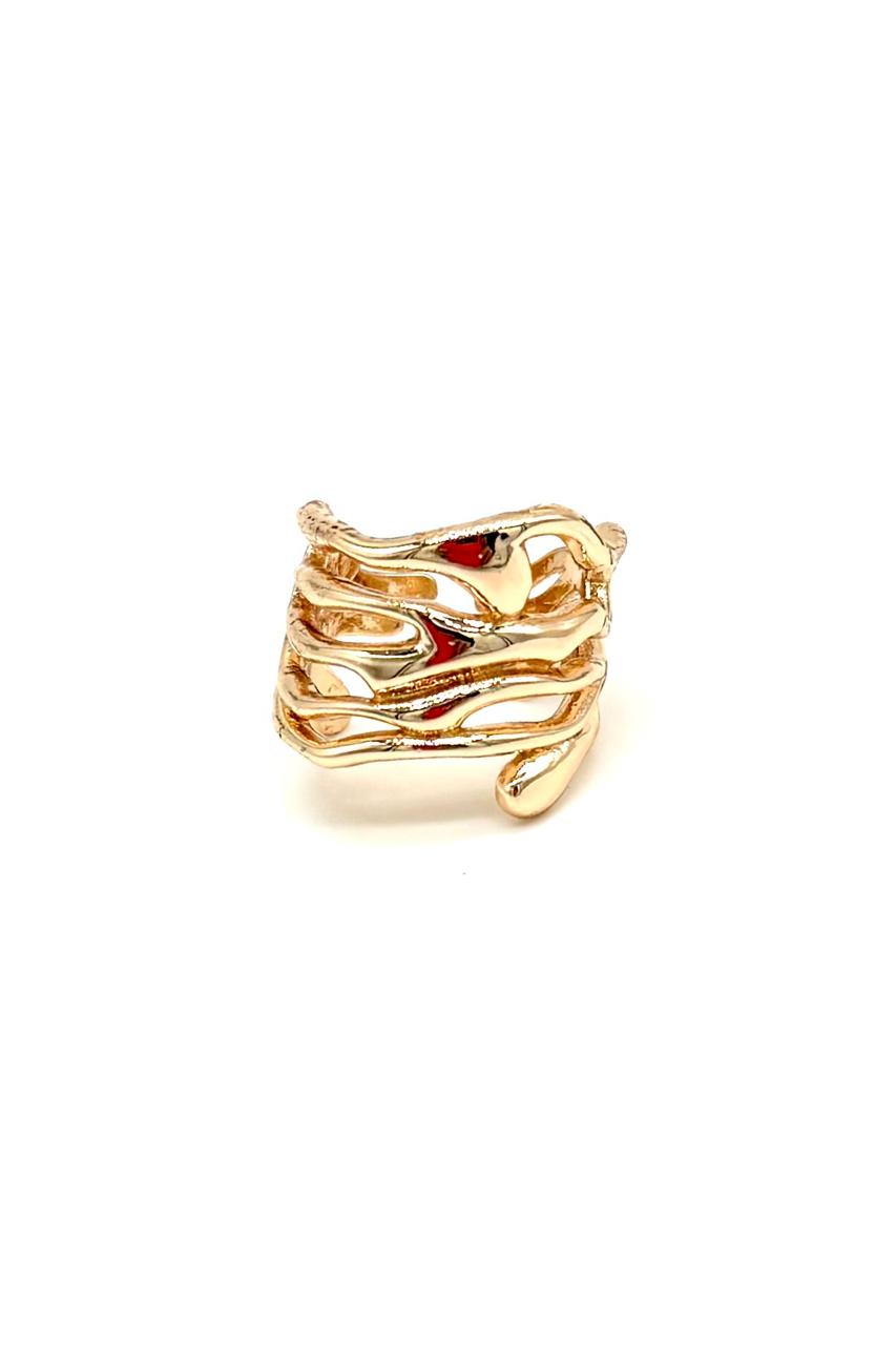 ANILLO ORO ROSA RODIO