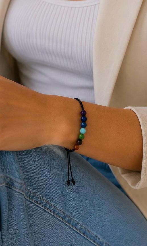 PULSERA CUERO VÍBORA 7 CHAKRAS