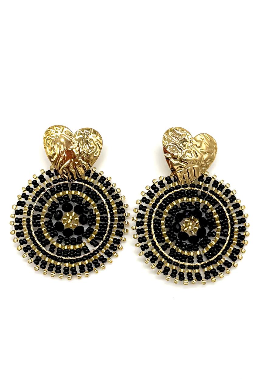 ARETES CORAZÓN TEJIDOS