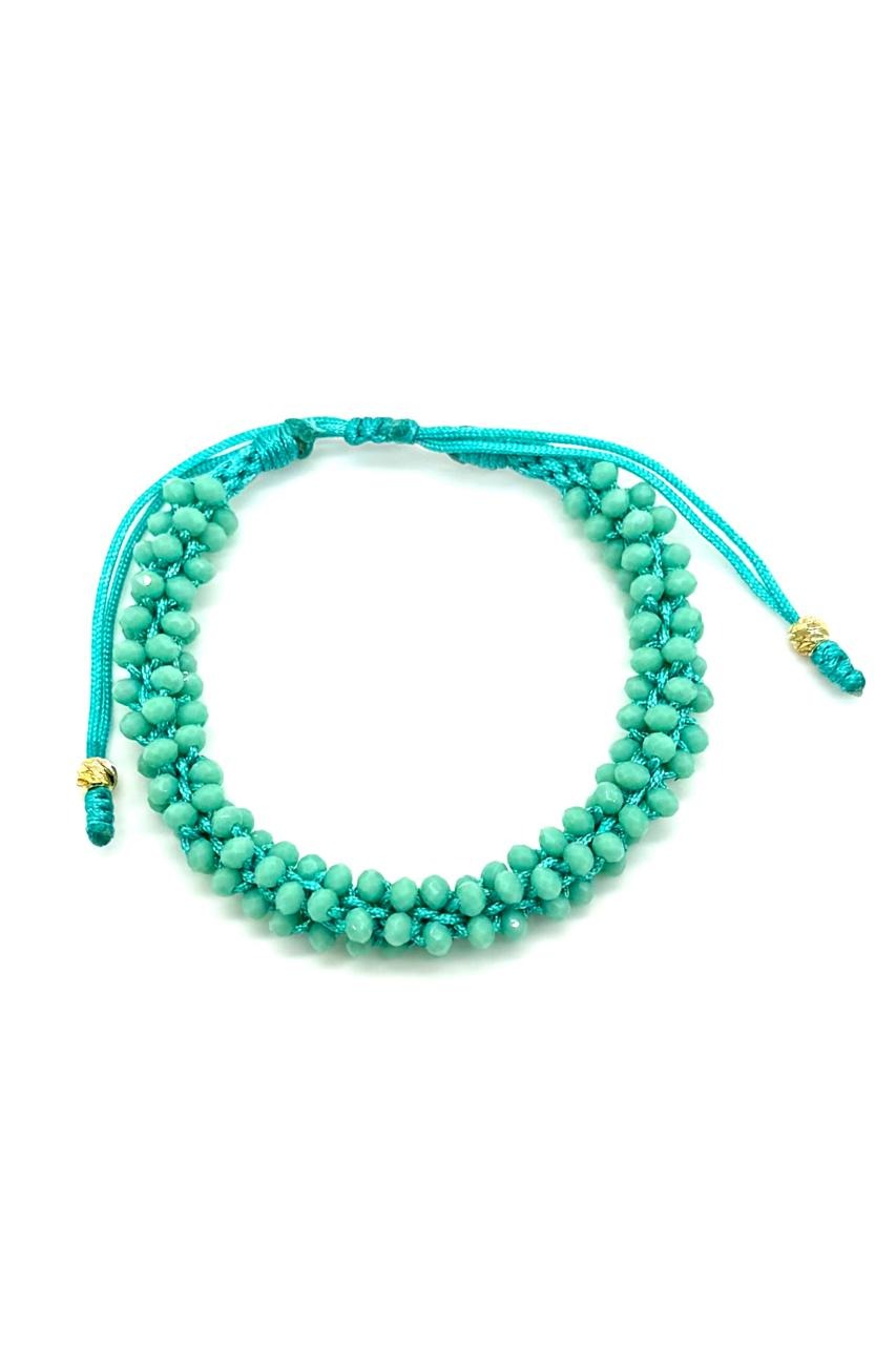 PULSERA CRISTAL TEJIDA