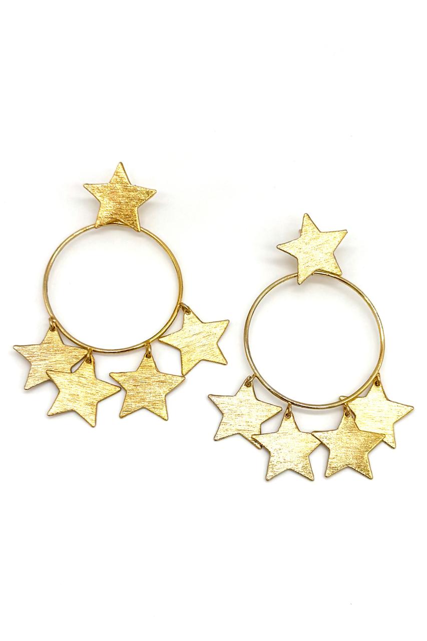 ARETES ESTRELLAS BRONCE ORO
