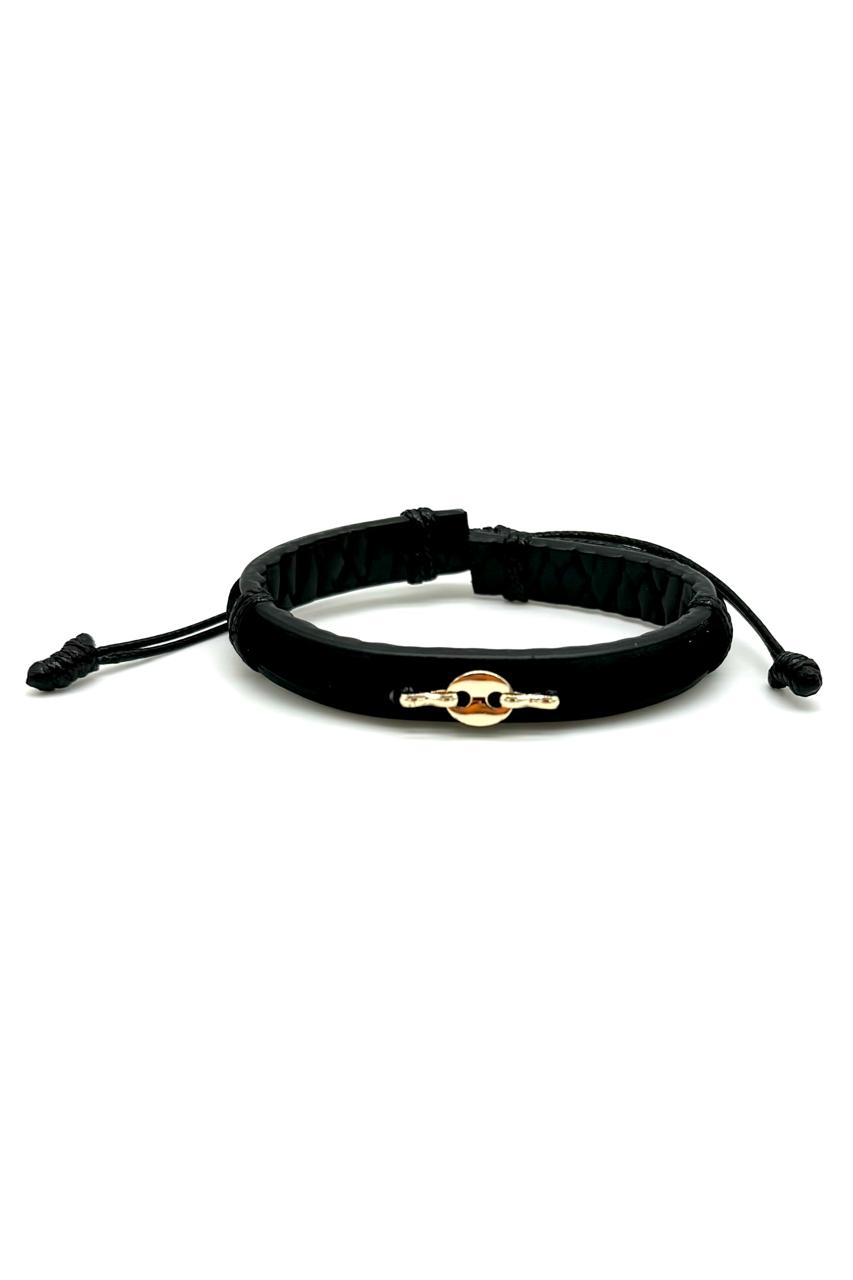 PULSERA CUERO TERCIOPELO