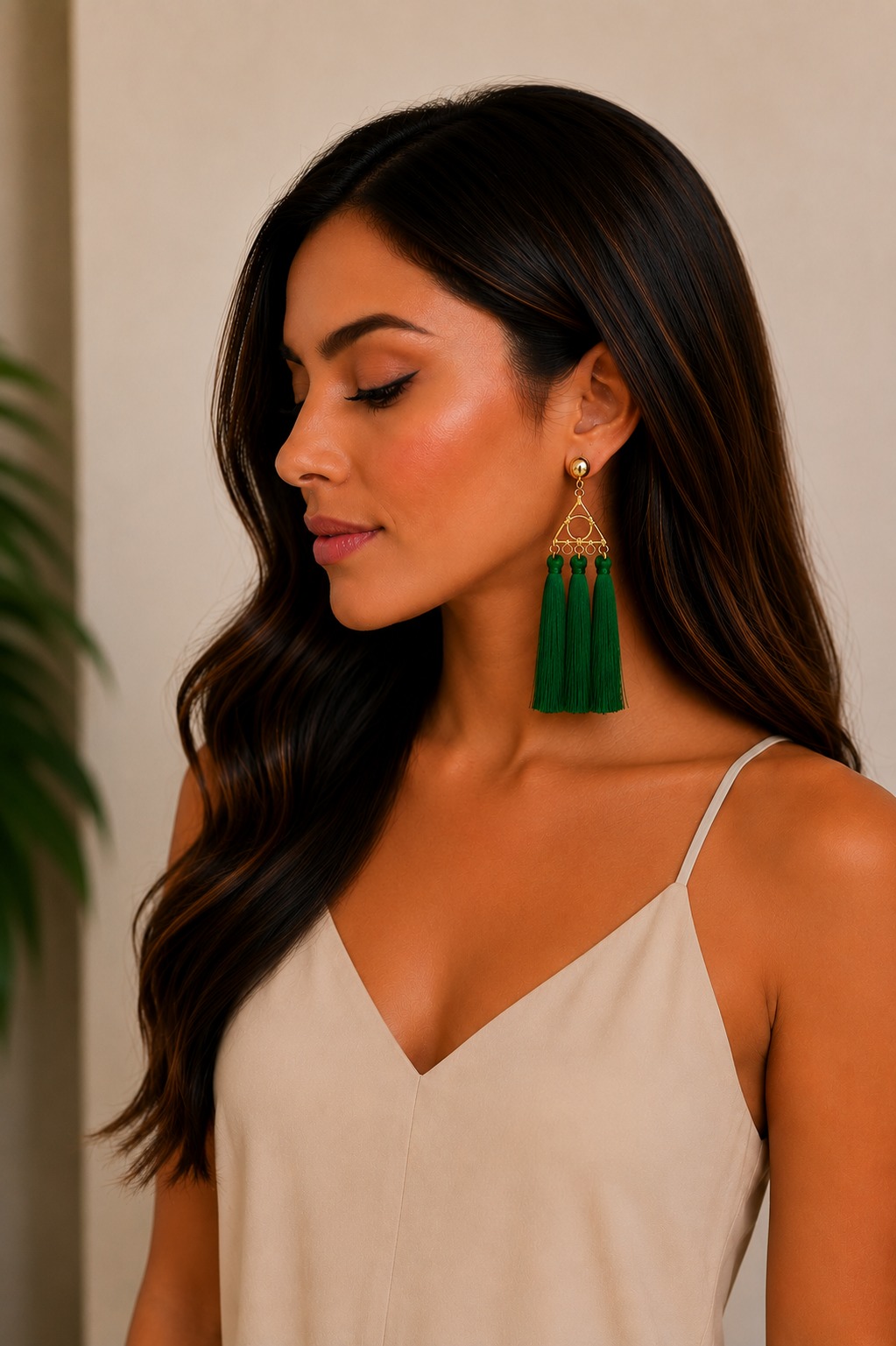 ARETES BORLAS BAÑO ORO 24K