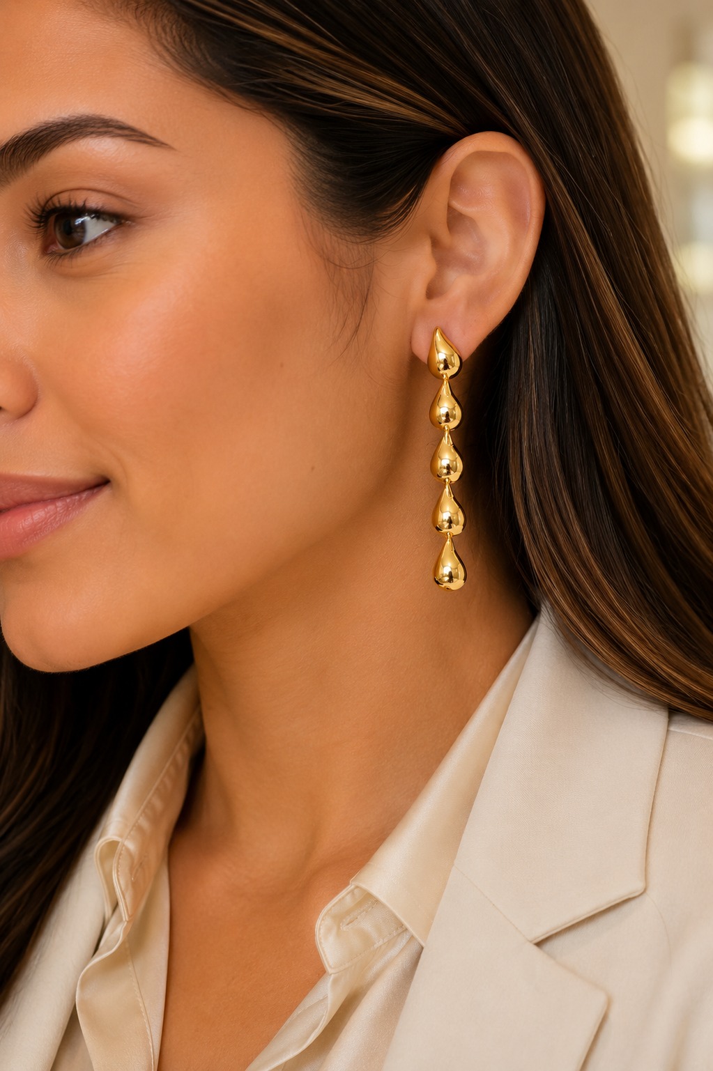 ARETES GOTAS CHUNKYS LARGOS
