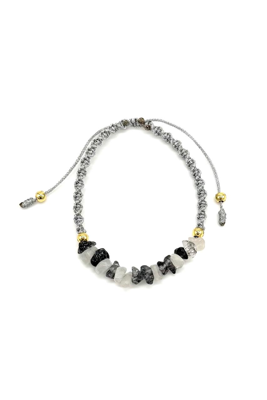PULSERA TEJIDA PIEDRA NATURAL