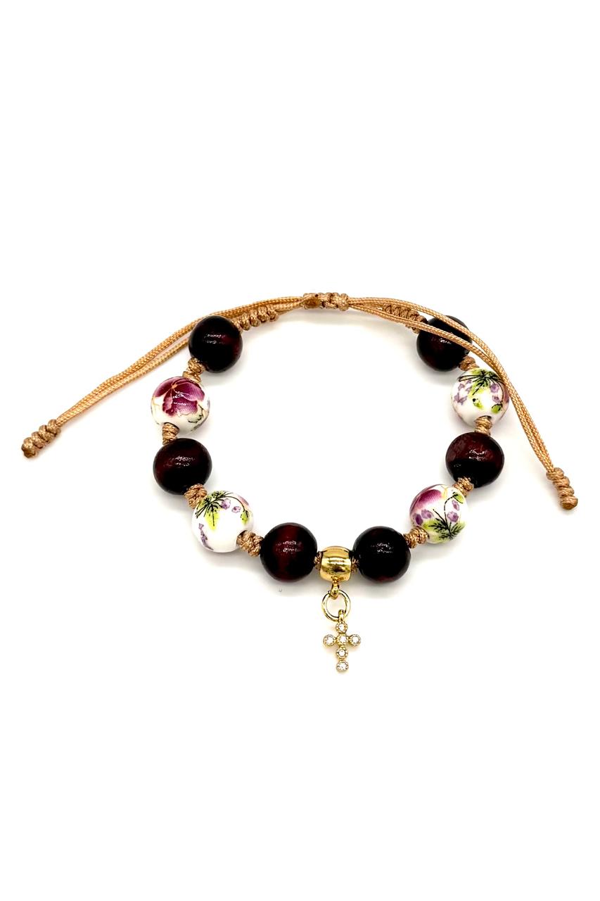 PULSERA CERÁMICA MADERA