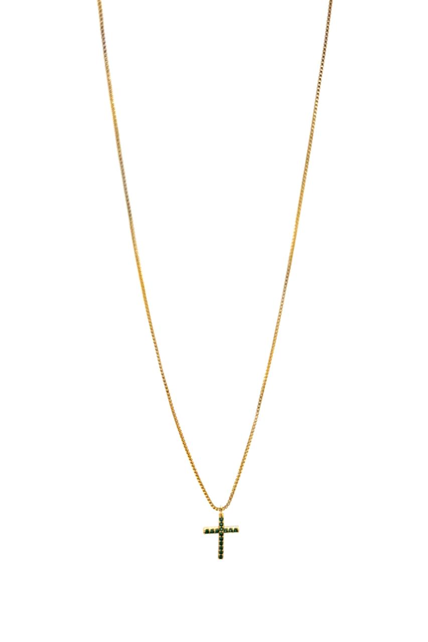 CADENA CRUZ ORO LAMINADO 18K