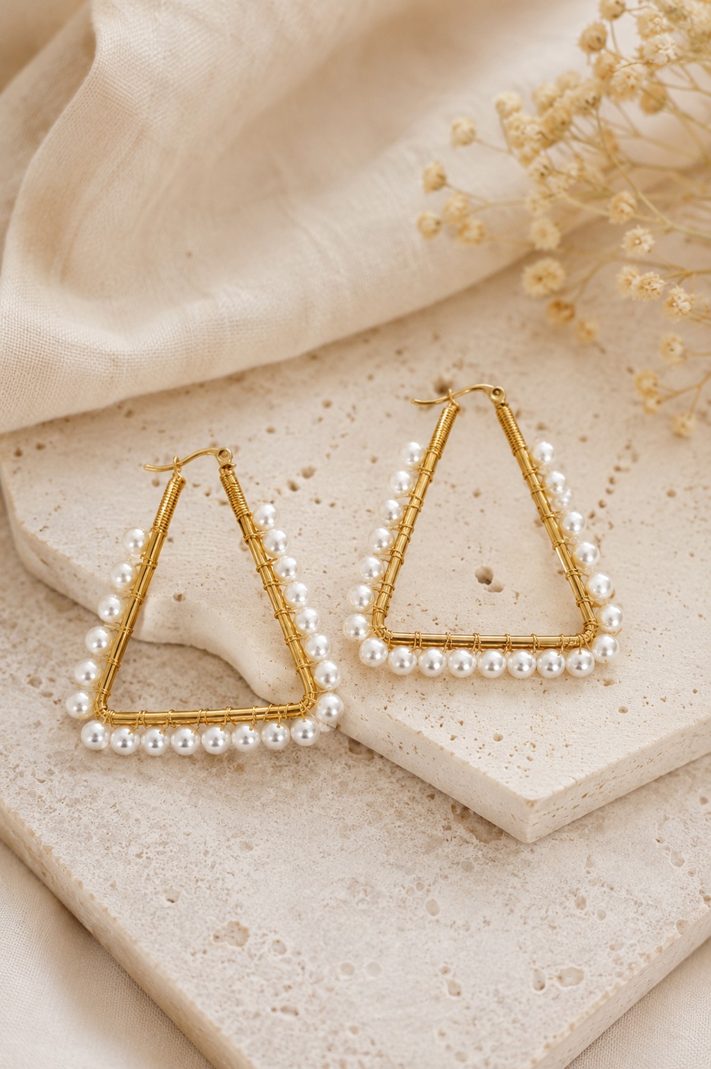 ARETES CANDONGA ALAMBRISMO PERLAS