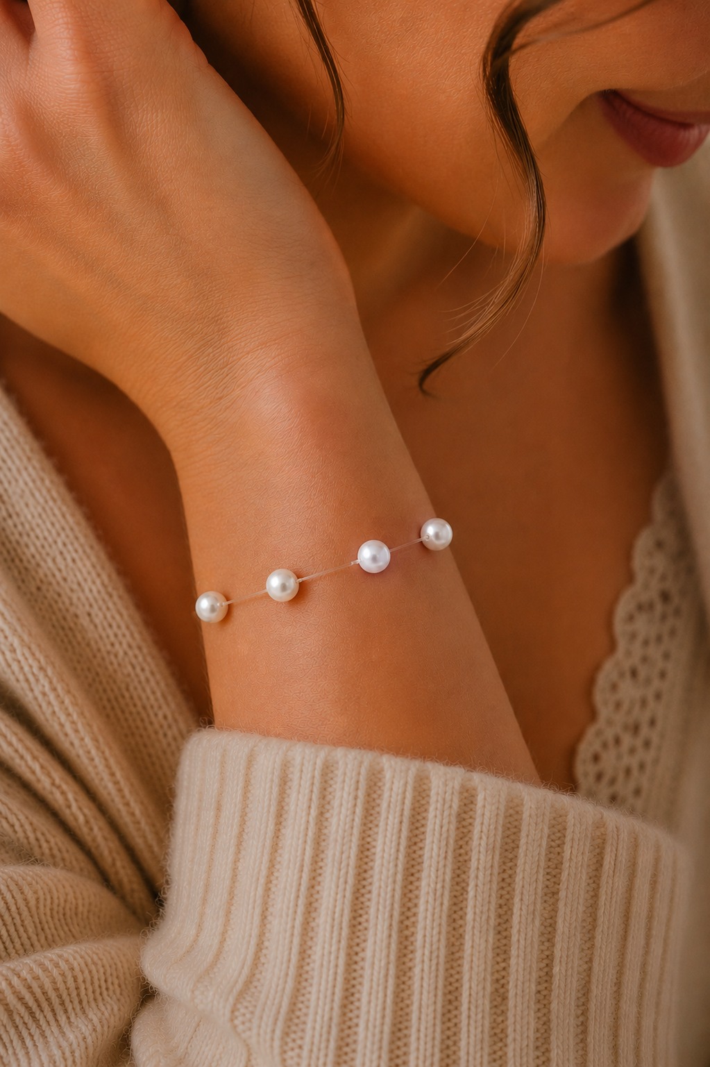 PULSERA FANTASMA PERLA POLVO DE NÁCAR