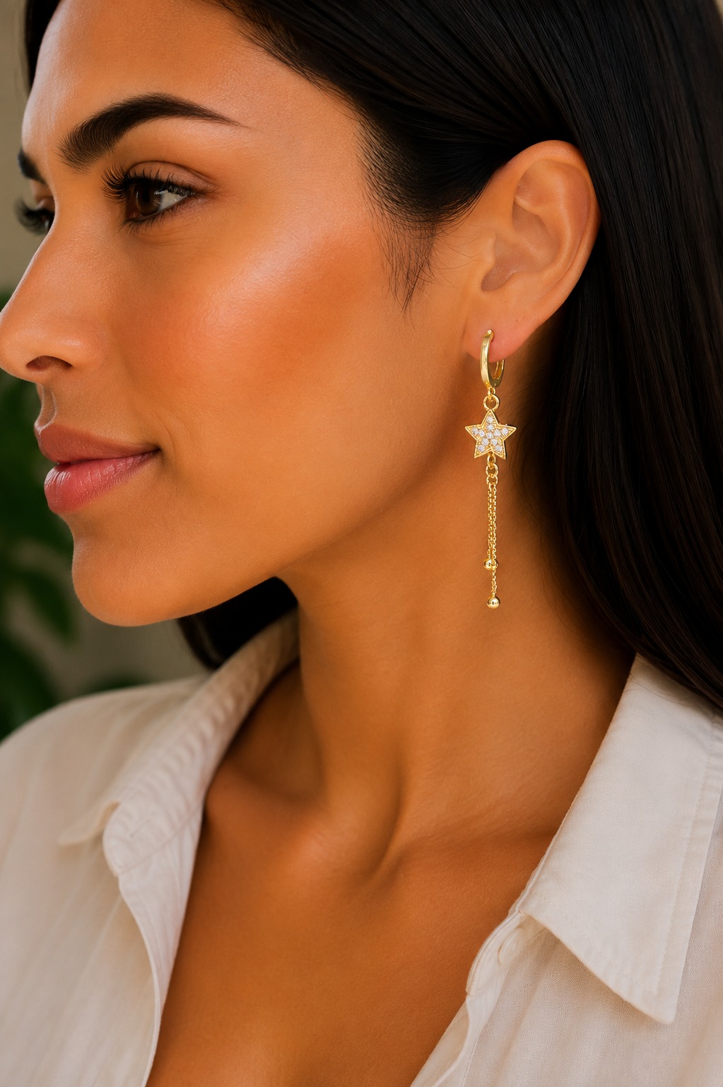 ARETES ESTRELLA BLANCOS