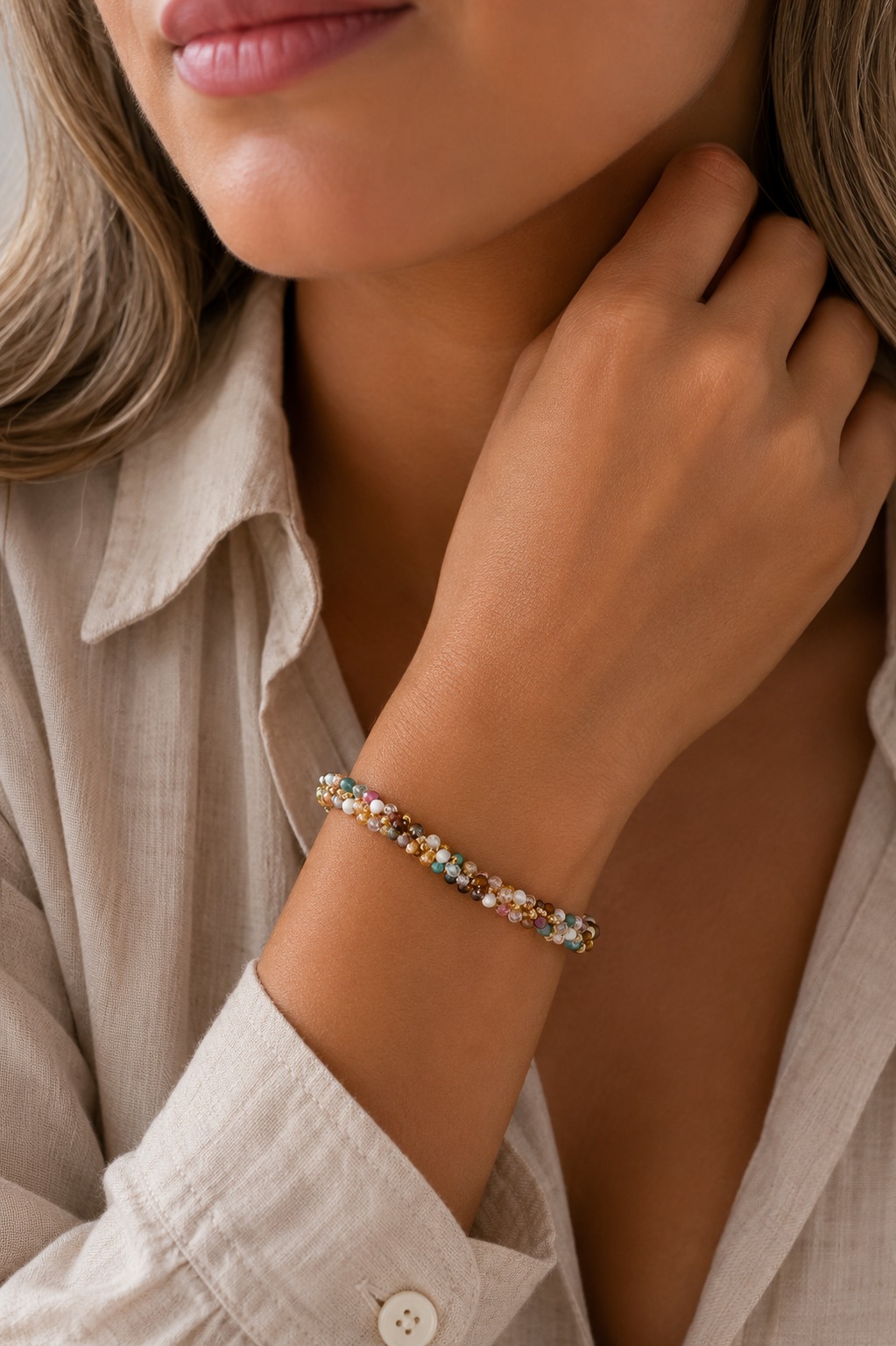 PULSERA MULTICOLOR ROCAYA