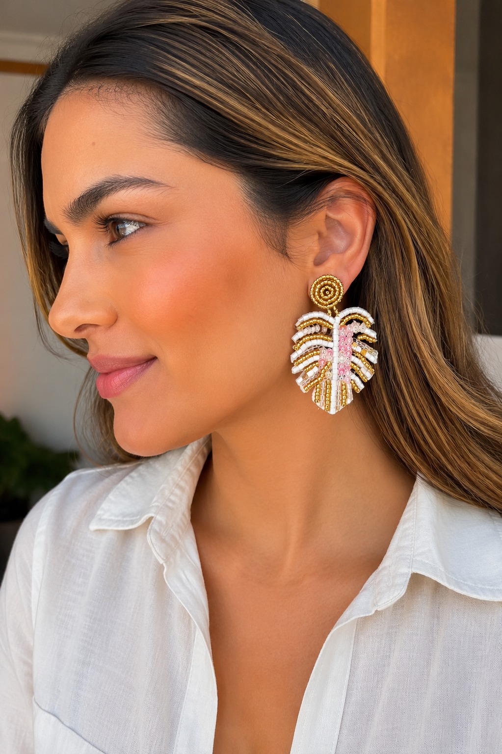 ARETES HOJA SOUTACHE