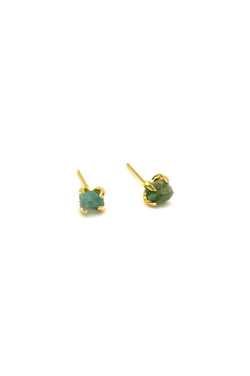 ARETES MURRALLA ESMERALDA BRONCE ORO