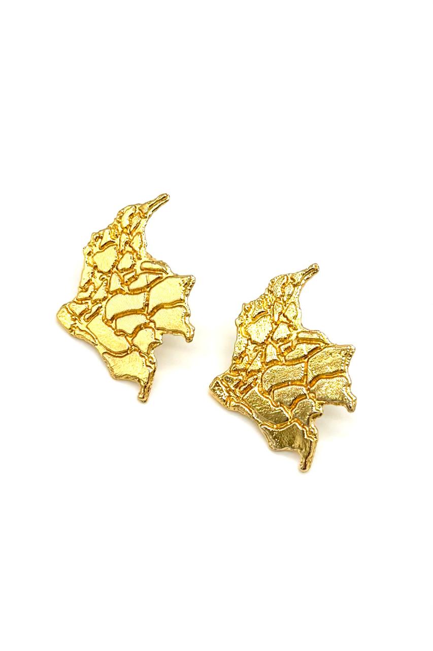 ARETES COLOMBIA BRONCE ORO