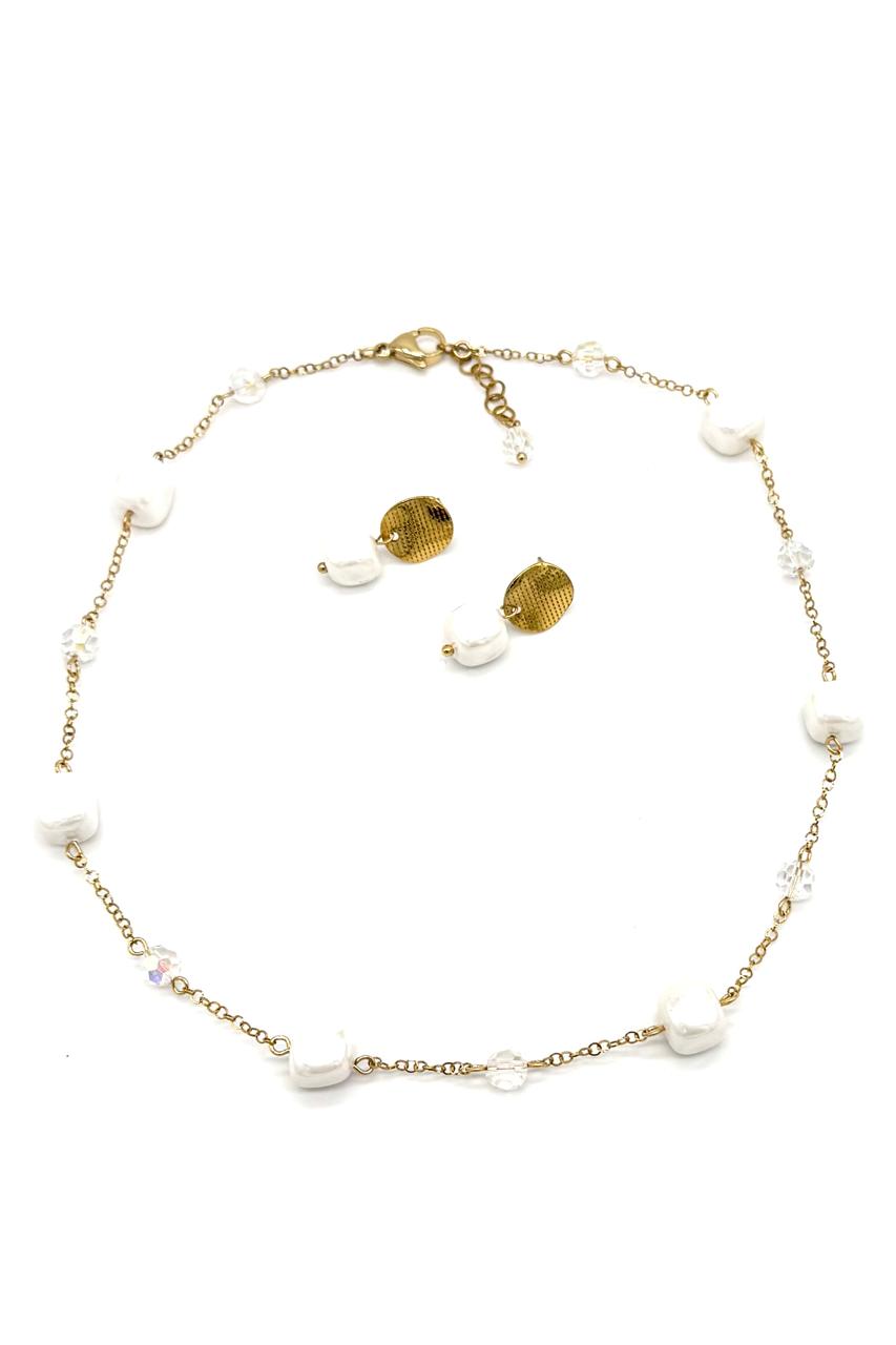 COLLAR PERLA POLVO NÁCAR CRISTAL