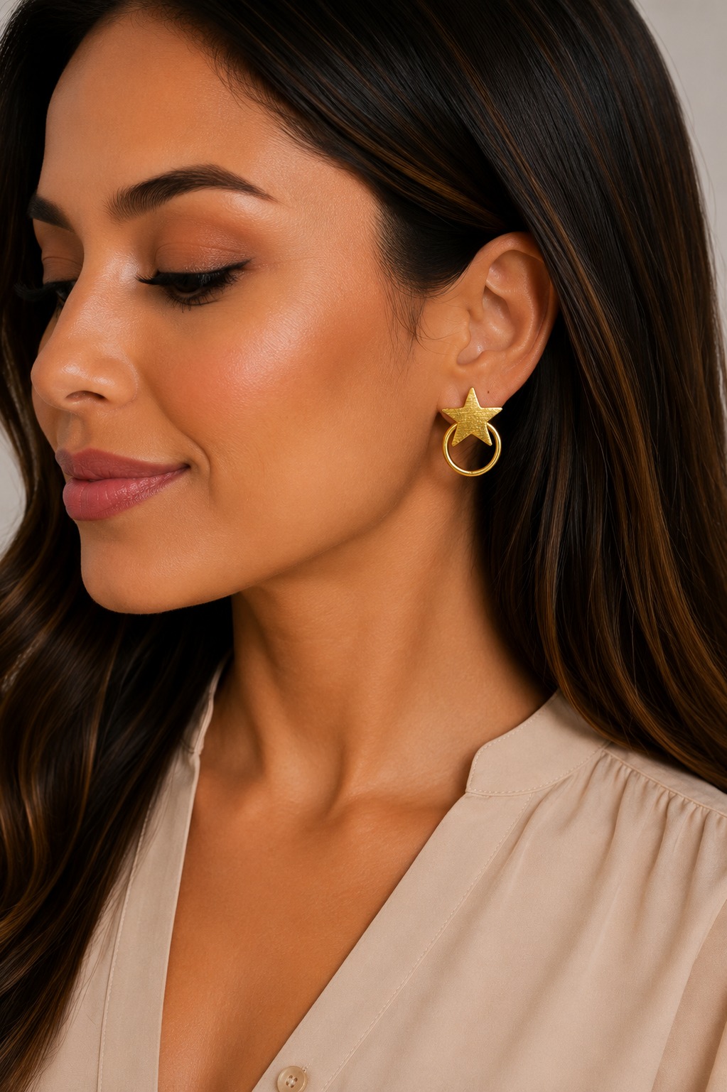 ARETE ESTRELLA BRONCE ORO ARO