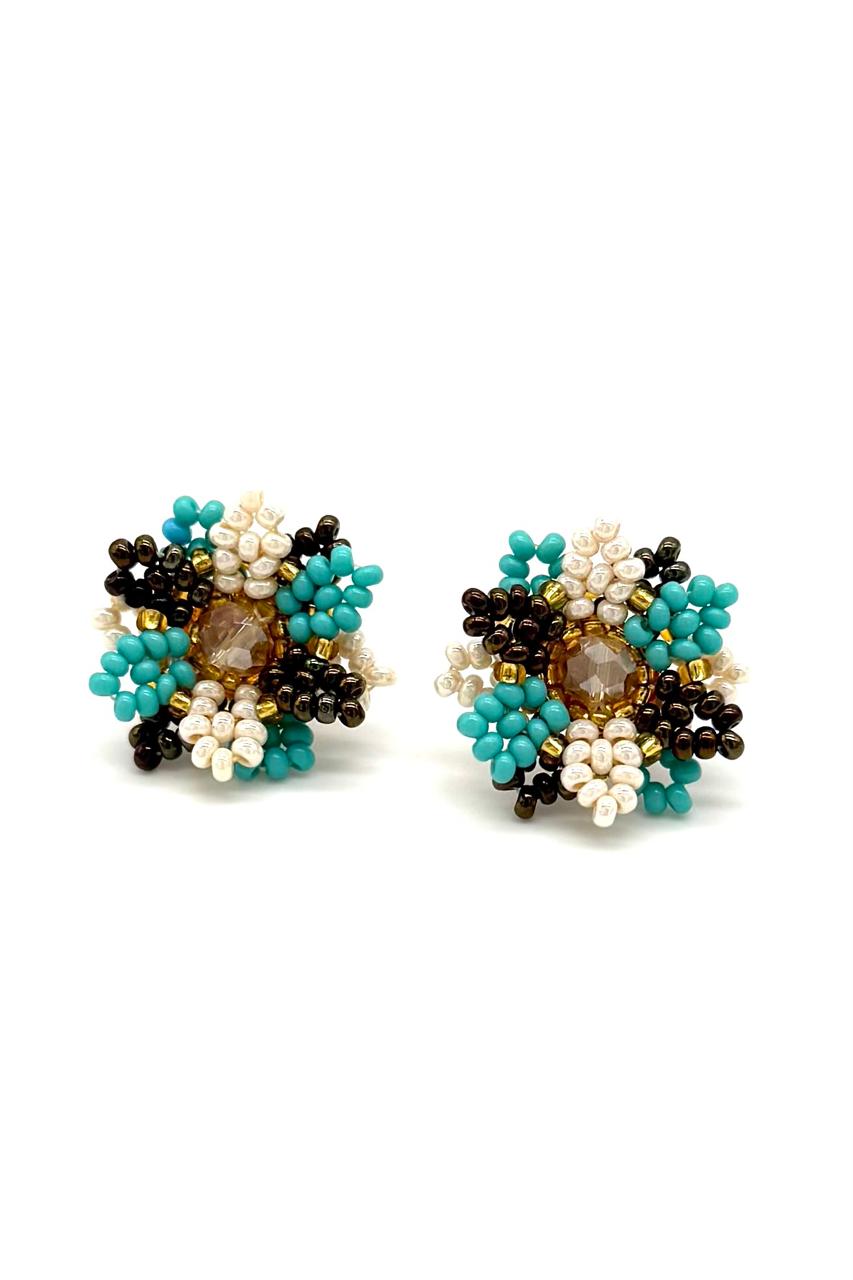 ARETES PEYOTE FLOR