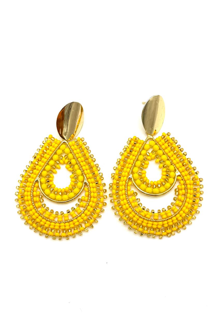 ARETES PEYOTE YELLOW