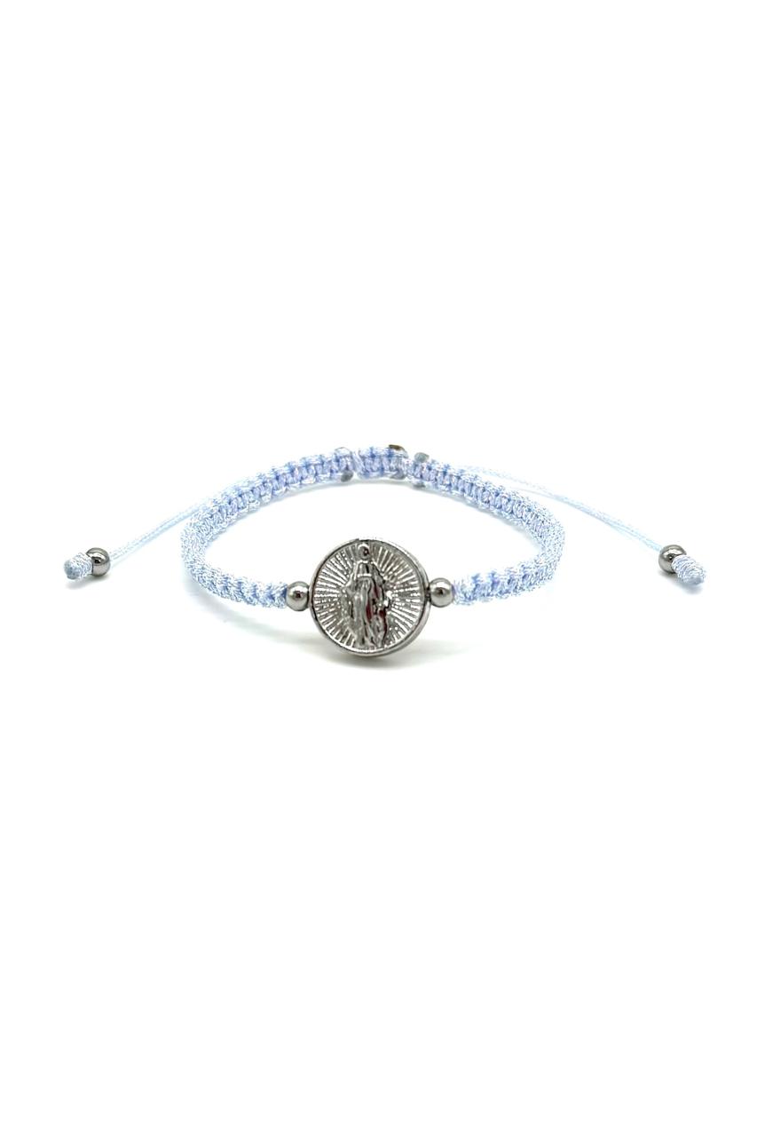 PULSERA VIRGEN MILAGROSA RODIO METALIZADA