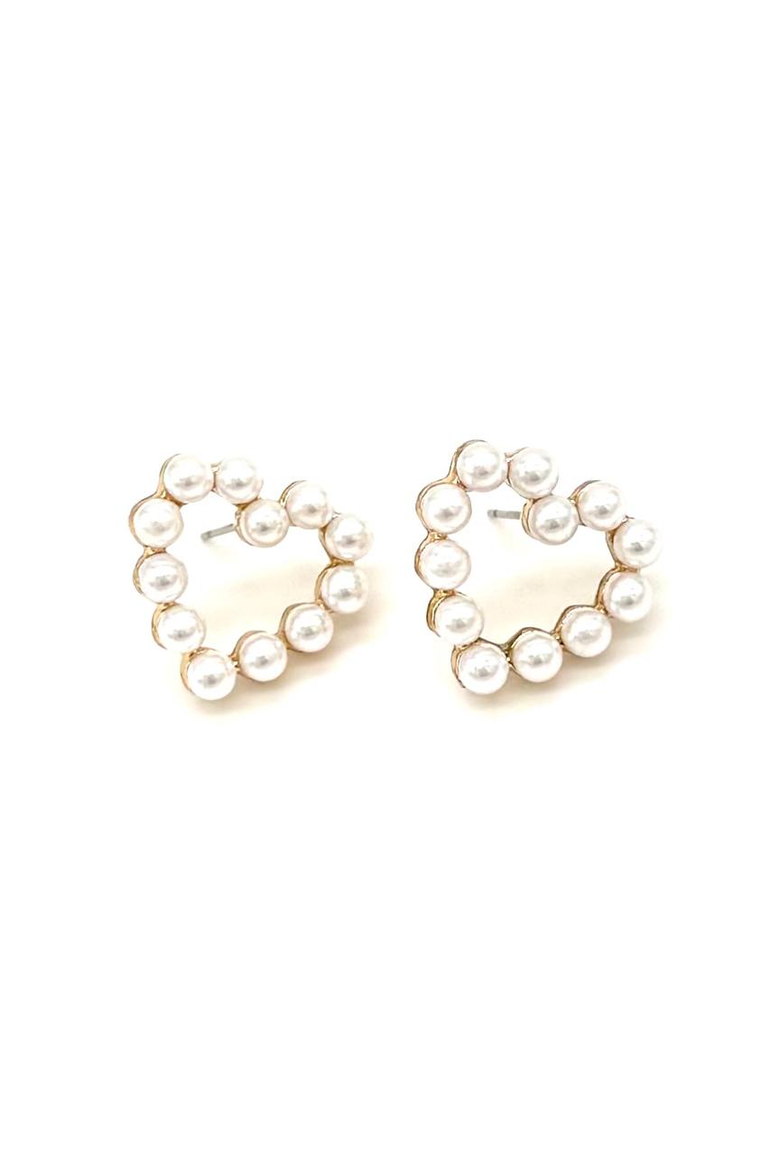 ARETES PERLA CORAZÓN