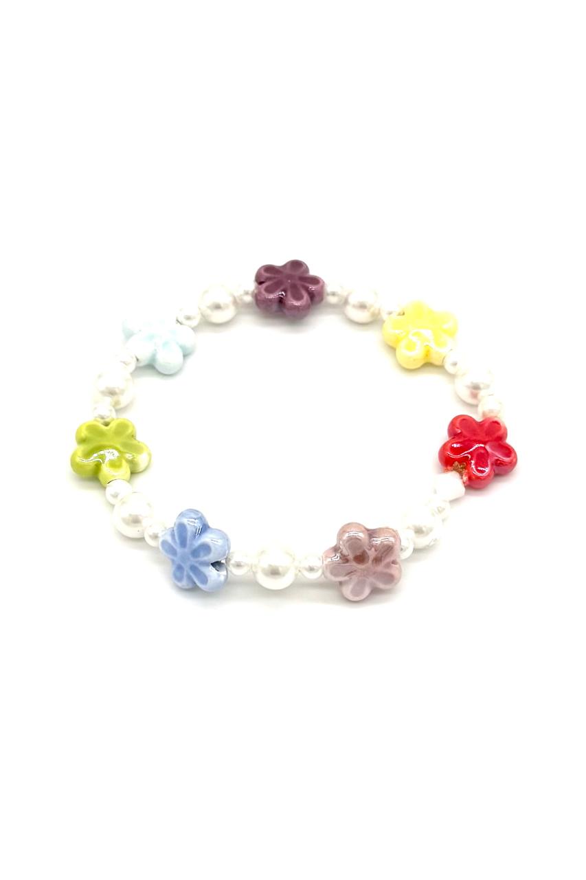 PULSERA FLORES CERÁMICA