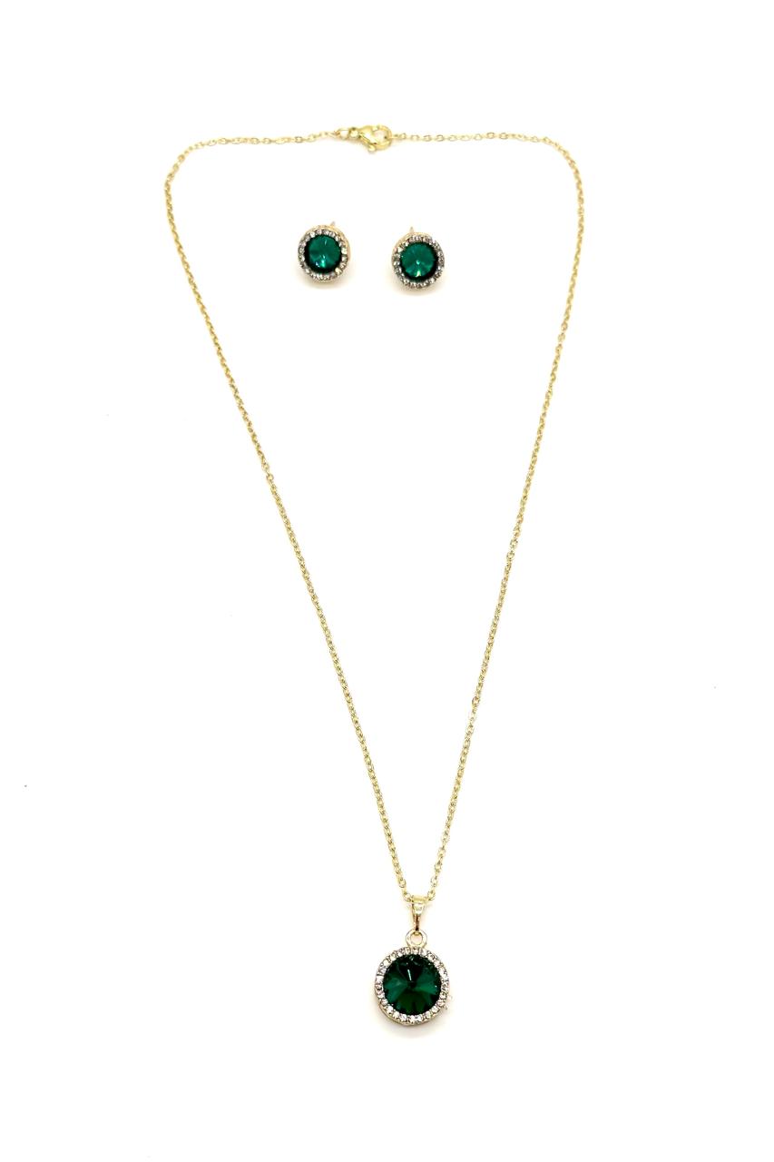 JUEGO CRISTAL MICRO ZIRCÓN RODIO