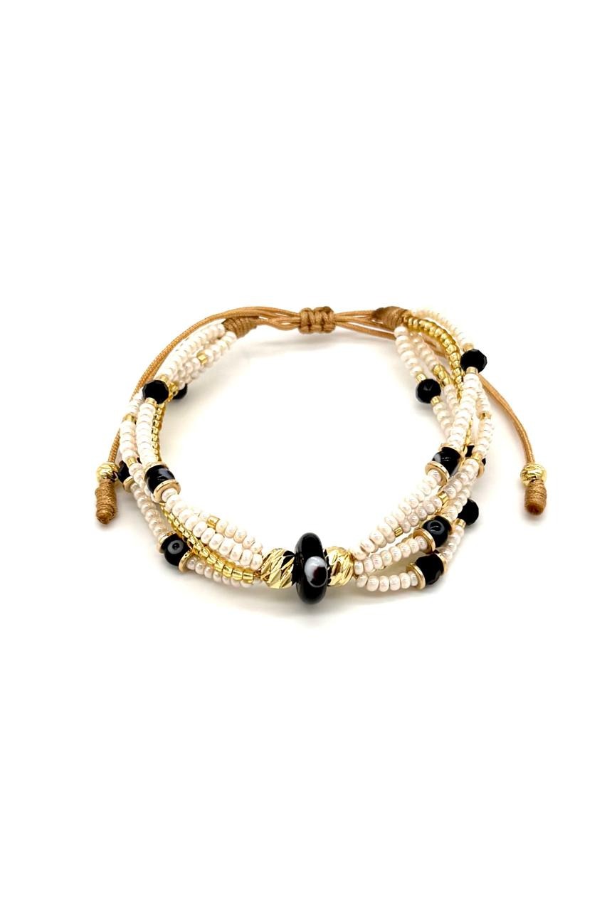 PULSERA OJO TURCO  5 LÍNEAS