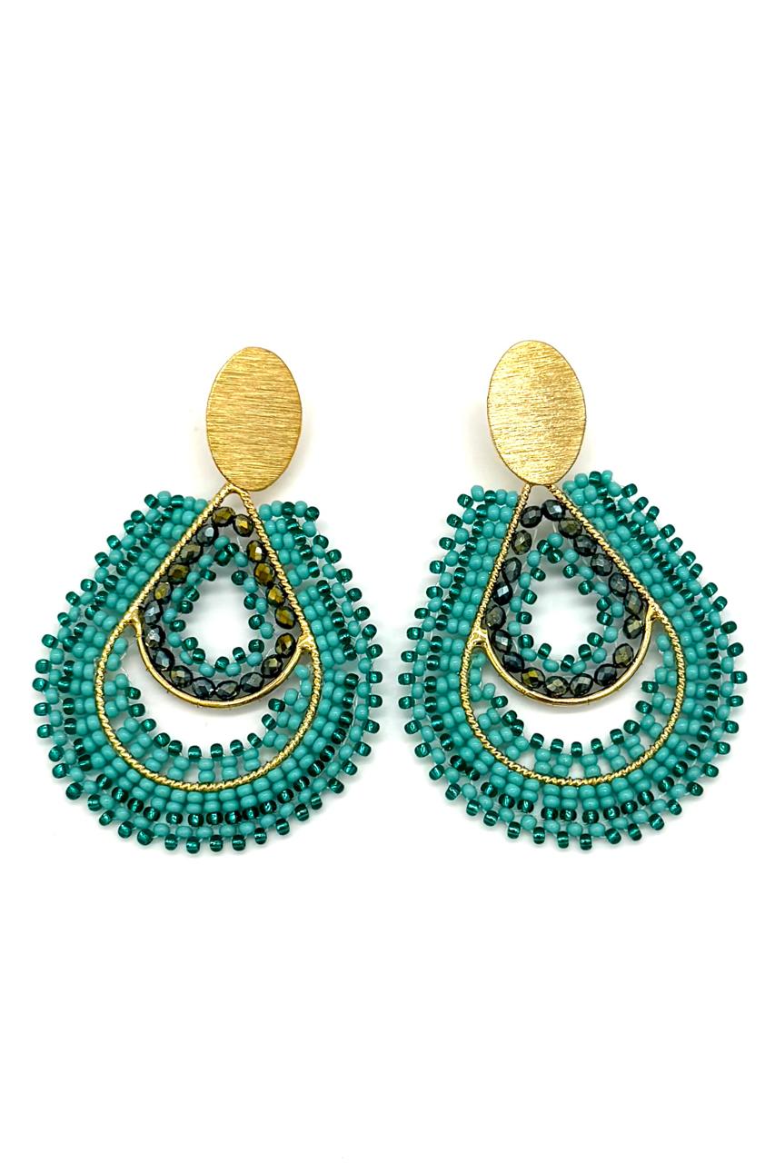 ARETES OVALADOS BRONCE ORO